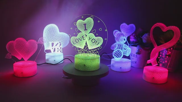 Couple Walking Forest 3D Heart Pop-up Lighting PDF, SVG Template Light –  3dfancy