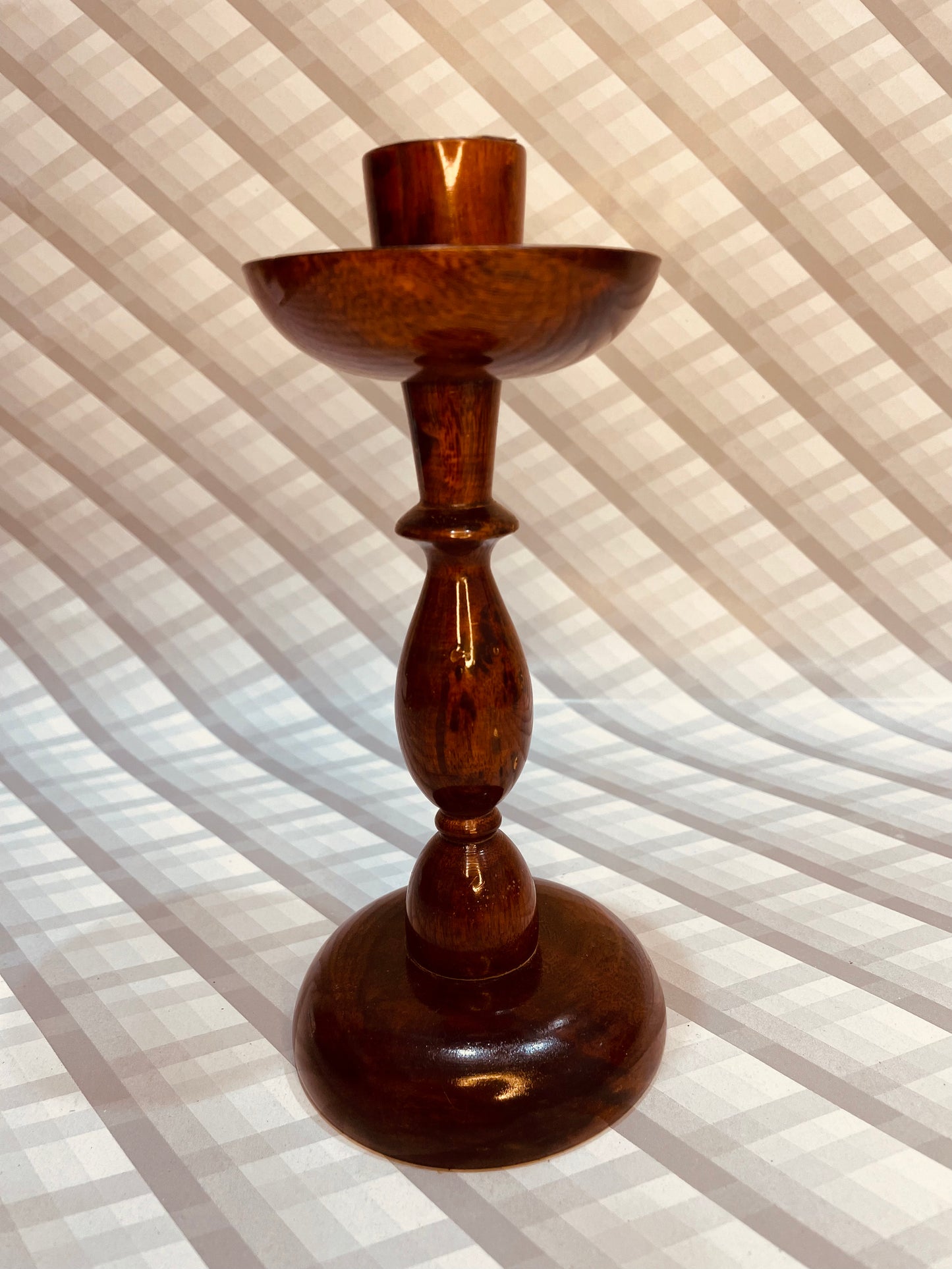 Vintage Wooden Candlestick Holders Candle Stand Gift