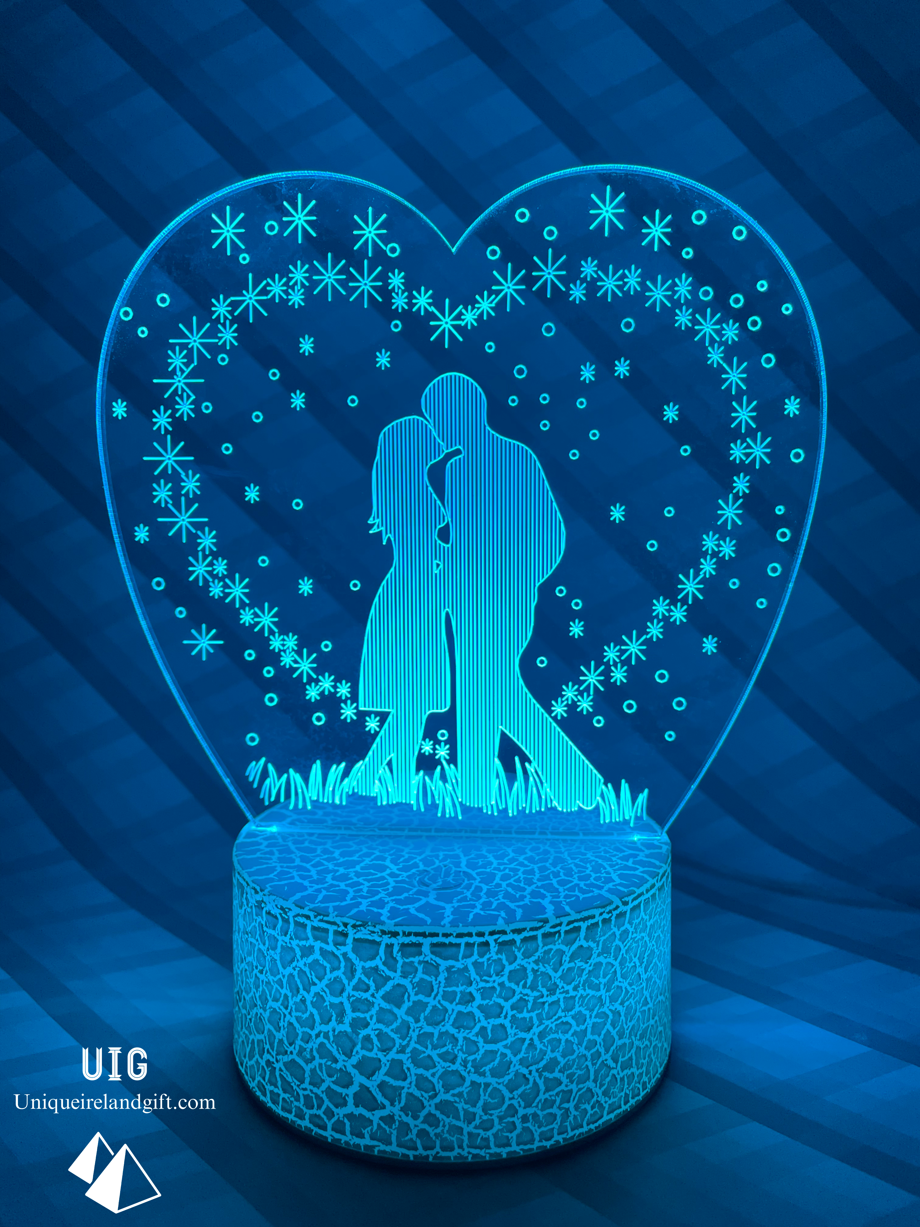 Buy Elegant Lifestyle Crown Musical Love Couple with Light, Gift for  Valentine's Day, Wedding New Year Decorative Showpiece - 18 cm (Plastic,  Polyresin, Light Blue) Online at Best Prices in India - JioMart.