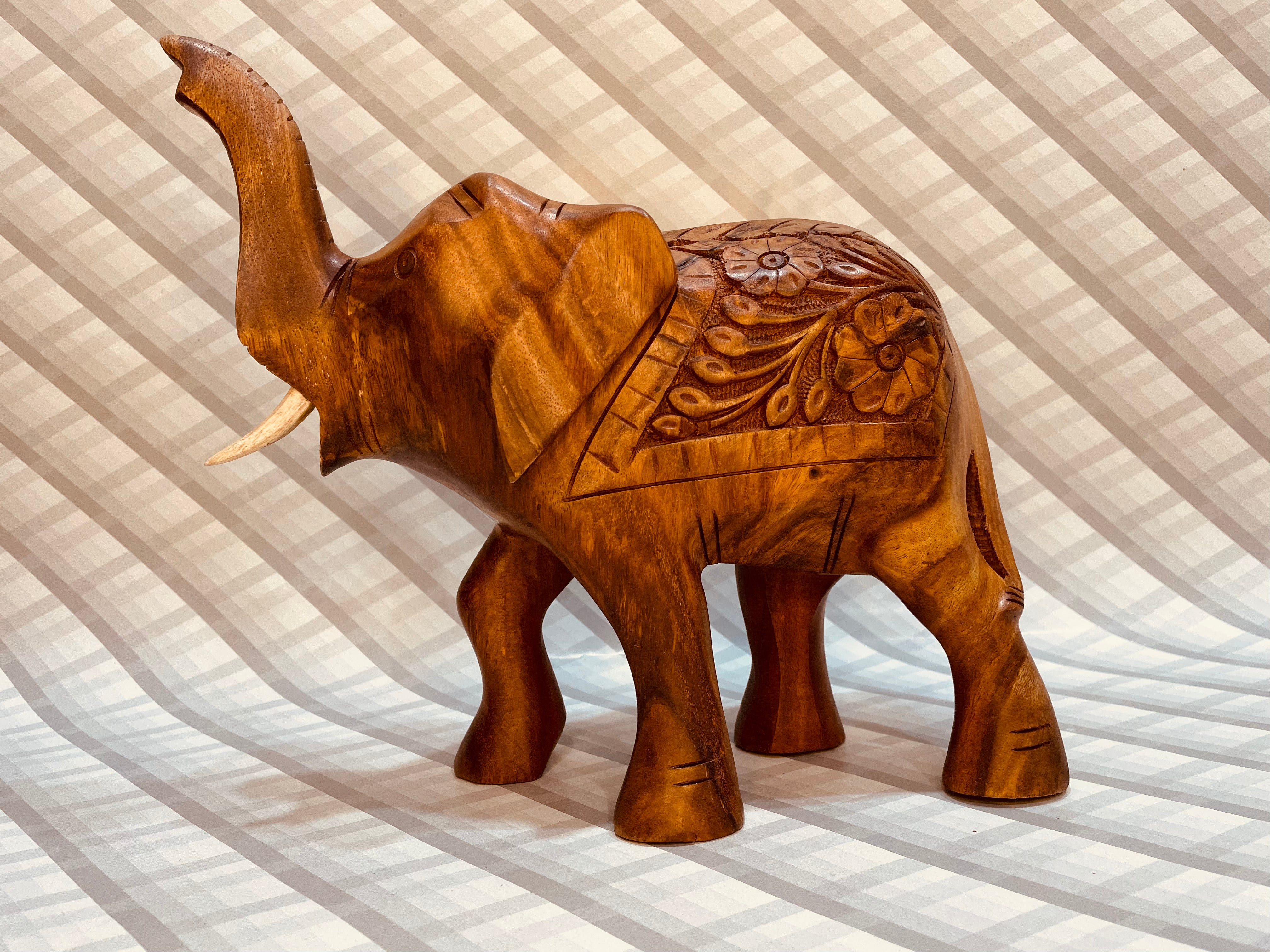 Buy KHAMMA GHANNI Handicraft Wooden Embossed Printed Elephant Set of 4 for  Home & Office Decor I Elephant Family Set I Elephant Showpiece I Living  Room I Guest Room I Gift Items (